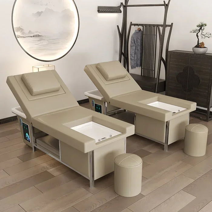 Electric Beauty Salon Shampo Chair High End Massage Bed Head Physical Therapy Shampo Chair Fumigation Shampouineuse Equipment