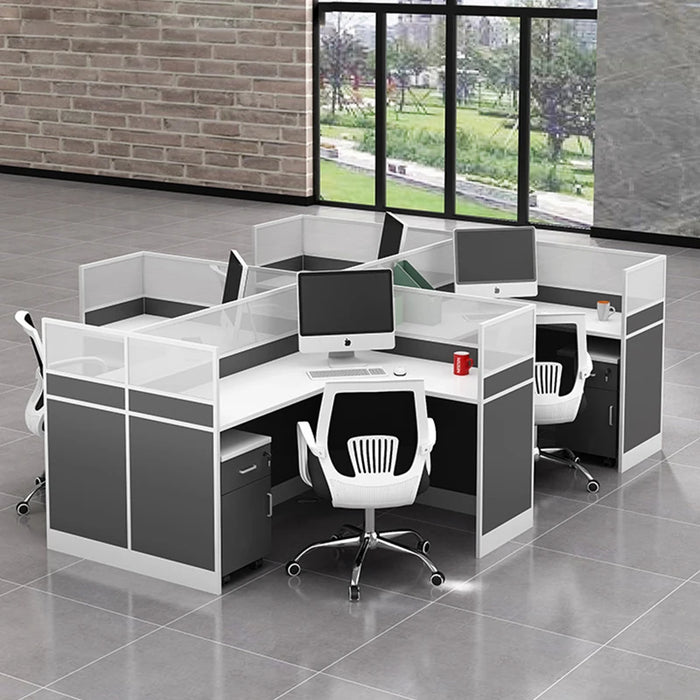 Customized desk creative designer screen workstation combined office desk and chair