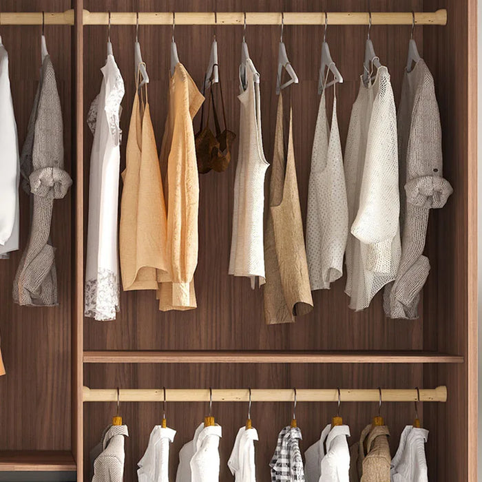 Sliding Doors Wardrobes Glass Transparent Assembled Best Price Cupboard Shelf Hanging Closet Separator Roupeiro Salon Furniture