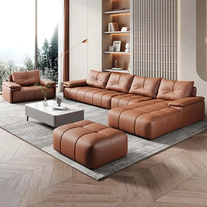 Genuine Leather Sofa Modern European Lounge Modular Corner Sofa Living Room Comfortable Kanapy I Sofy Do Salony Room Decor