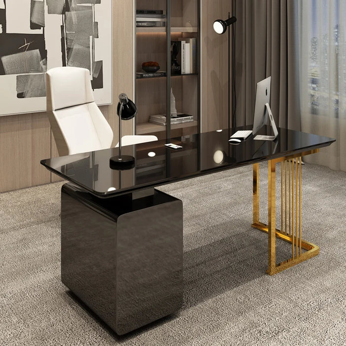 Luxurious small family desk Home ins net red white paint desk Simple style modern computer desk