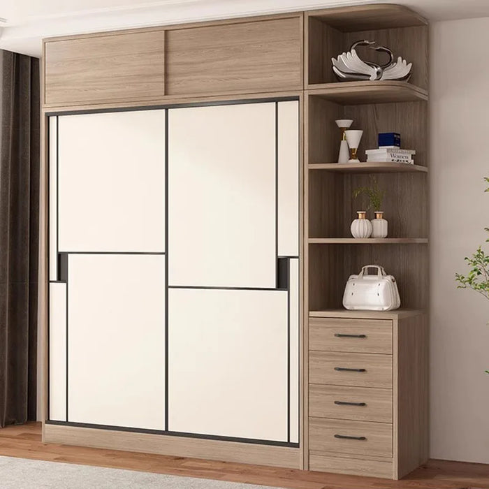 Clothes Dresser Wardrobe Sliding Cabinet Modular Organizers Space Saving Wardrobe Binders Armoire De Rangement Furniture HDH