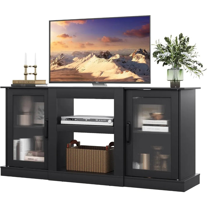Tv Stand Living Room Furniture TV Console Cabinet With Storage Open Shelves Entertainment Center for Living Room and Bedroom Ps5