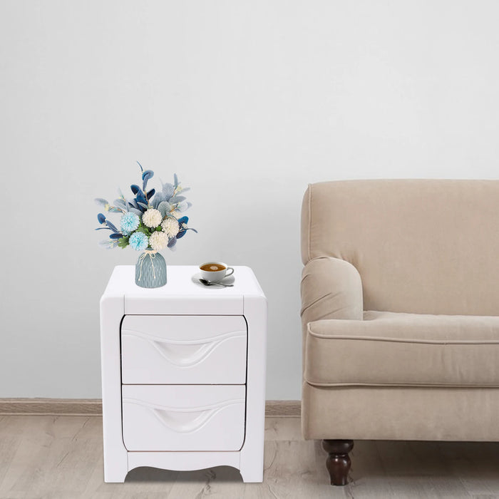 Nordic Bedroom Nightstand Modern White Minimalist Bedside Table Storage Cute Unique Miniature Furniture