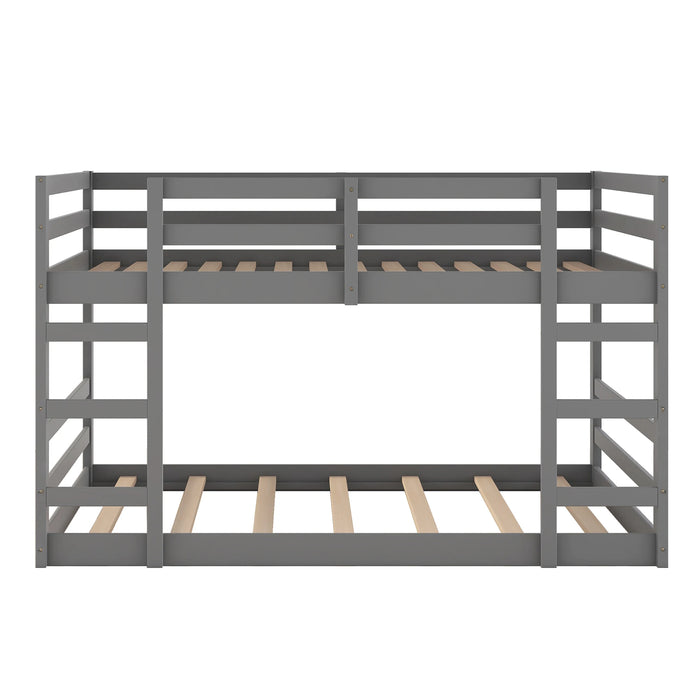 Twin Over Twin(Full Over Full)Bunk Bed with Ladder
