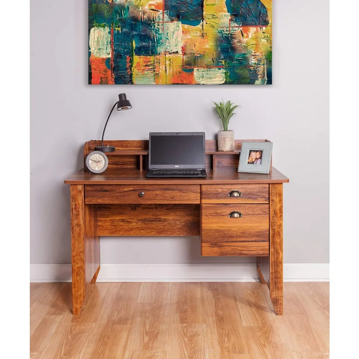 Eleanor Executive Desk Wood Grain Golden Cherry Freight Free Table Study Writing Office Furniture
