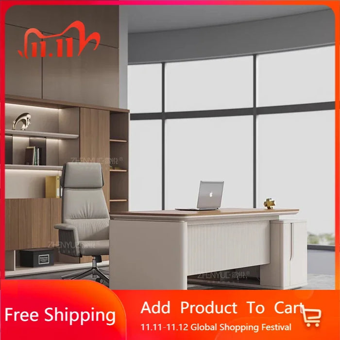 Reception Executive Office Desks Corner Standing Work Desktop Desks Modern Luxury Drawers Bureau Meuble Office Furniture WJ25XP