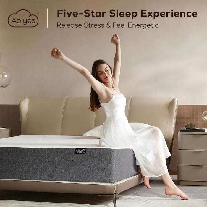 Queen Size Mattress, Memory Foam Medium Firm, Pressure Relief 10 Inch Gel Memory Foam Mattress， Colchón