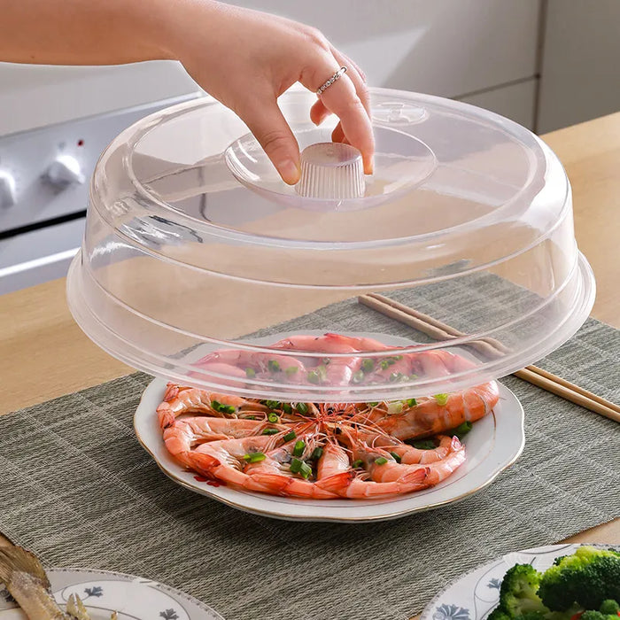 Transparent Round Plastic Bowl Lid - Microwave-Safe Storage Bowl with Lid