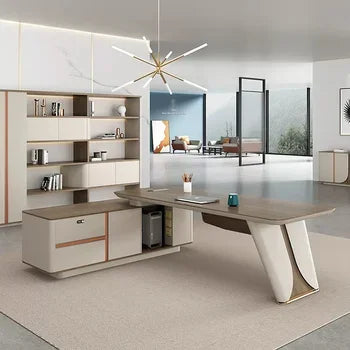 Liyu High End Commercial Furniture Unique Modern Design Office Furniture General Manager Wooden Executive Table Desk Elegant