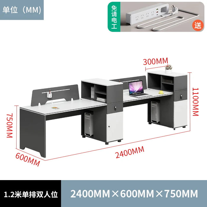 Reception Single Work Desk Simplicity Staff Makeup Study Work Desk Executive Computer Scrivania Angolare Work Furniture HD50WD
