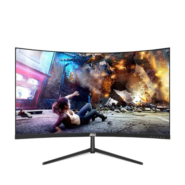 AOCSXM 1K 24" Curved Monitor VA 144Hz/165Hz, 1920x1080, DP/HDMI, For Desktop And Gamers, HD, PC,
