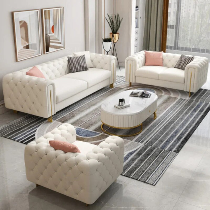 Light Fabric Sofa Set Furniture Veet 1- 3 Seat Honeycomb Stainless Steel Living Room Sofas For Home Hotel Minimalist