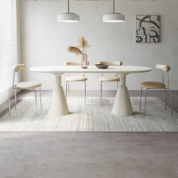 modern white dining table set with chair simple design  dining table set for 6 japanese kitchen mesa comedor home furniture