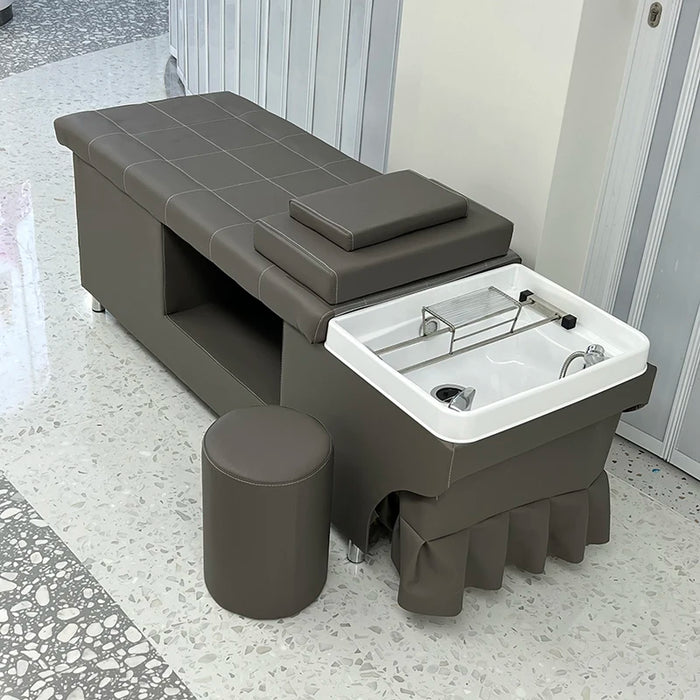 Hair Wash Sink Head Spa Bed Pillow Beauty Minimalistic Massage Shampo Chair Luxury Shower Massageador Salon Furniture LJ50SC
