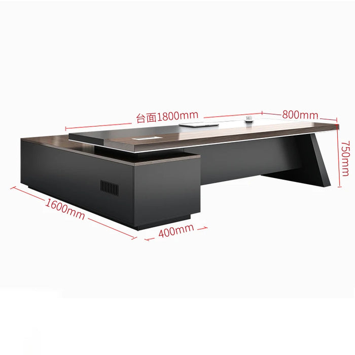 Single Person CEO Desk Manager Office Furniture L Shaped Office Table Home Gaming Square Computer Study Office Standing Desk
