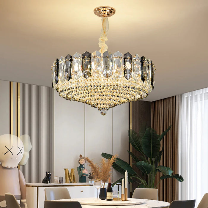 Modern Living Room Luxury Chandelier Lighting  Round Crystal Lamp Home Decoration Led Cristal Light Fixtures