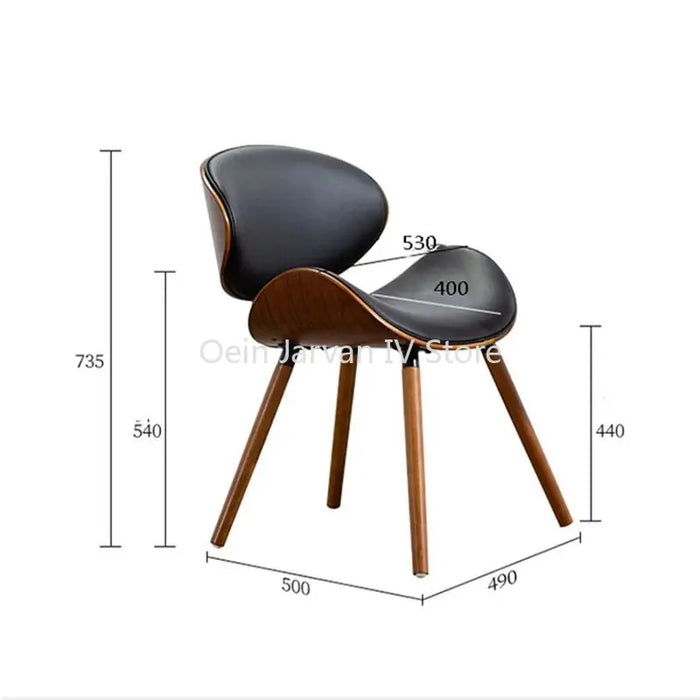 Minimalist Wooden Dining Chairs Relaxing Kitchen Backrest Dining Chairs Creative Design Sillas De Comedor Home Furniture WZ50DC