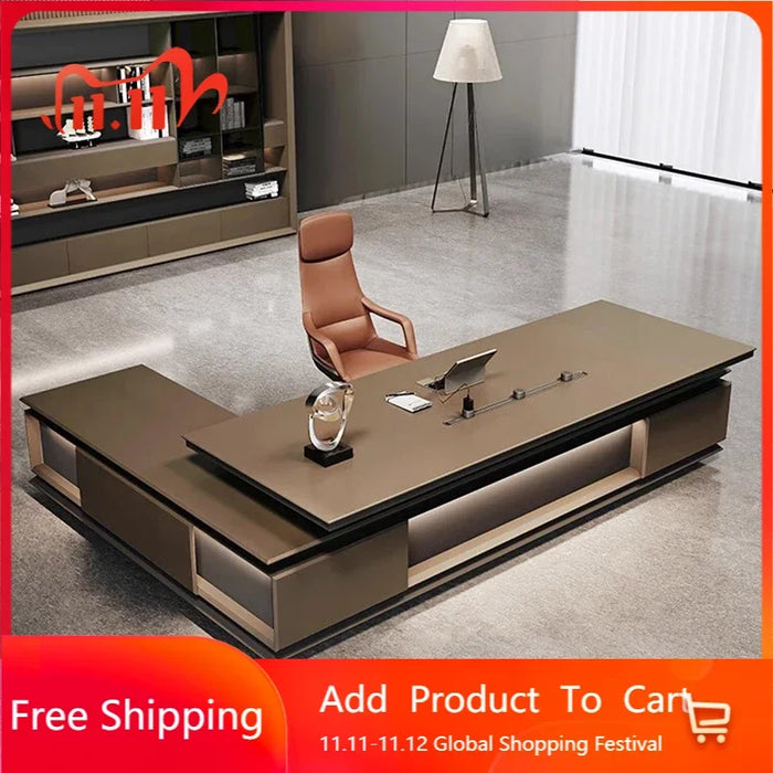 Standing Computer Desk Gaming Organizer Executive Reception Study Office Desk Corner Writing Mesa Para Compuatador Furniture