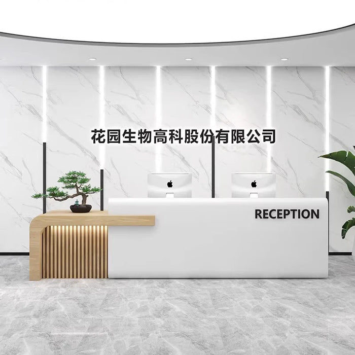 Luxury Standing Reception Desks Front Podium Modern Commercial Reception Desks Shop Mostrador Recepcion Minimalist Furniture