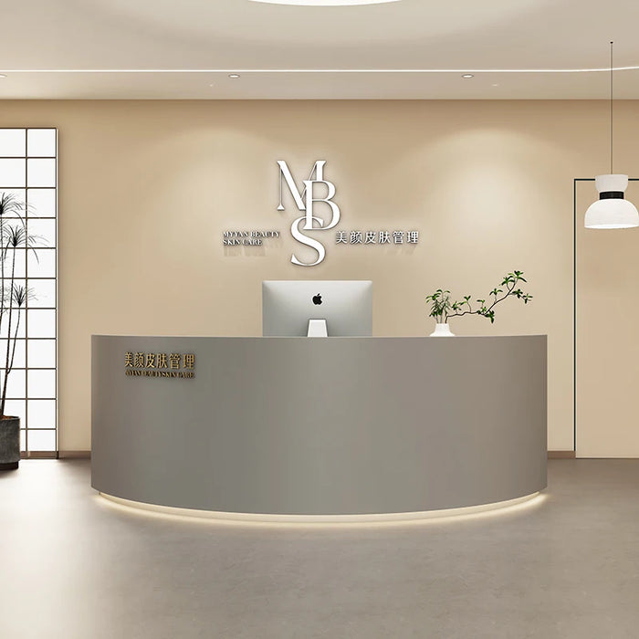 Commercial Reception Desk Wooden Executive Cash Nail Salon Reception Desk Display Comptoir De Caisse Boutique Bar Furniture
