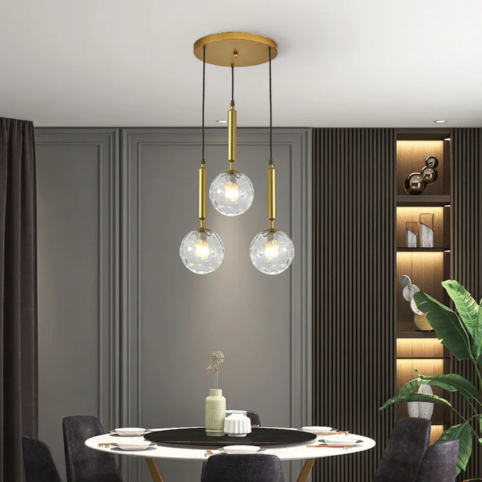 Nordic Modern Bedroom Bedside Creative Glass Restaurant Chandelier Bar Counter Clothing Store Milk Tea Shop Small Chandelier