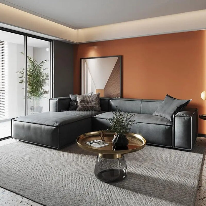 Minimalist Italian Technology Cloth Corner Sofa L Shaped Upholstered Sectional Sofa Couch With Chaise Lounge Home Furniture