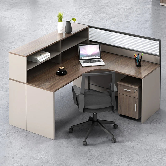 Black Cross-bonding Boss Reception Office Desk Conference Floor Free Shipping Computer Desks Bureau Meuble Home Luxury Furniture