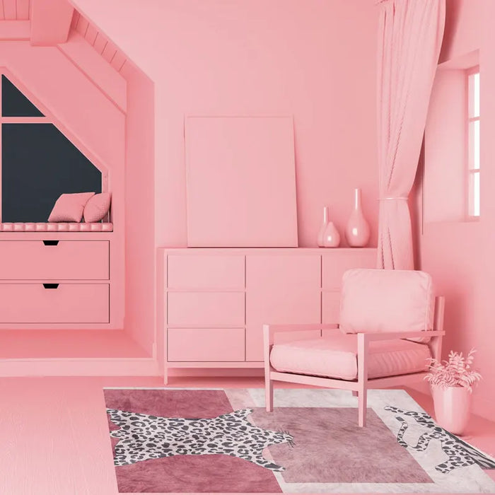 Beast Animal Skin Floor Rug Pink Light Luxury Carpets For Girl's Bedroom Modern Design Home Decor Living Room Area Carpet Mat