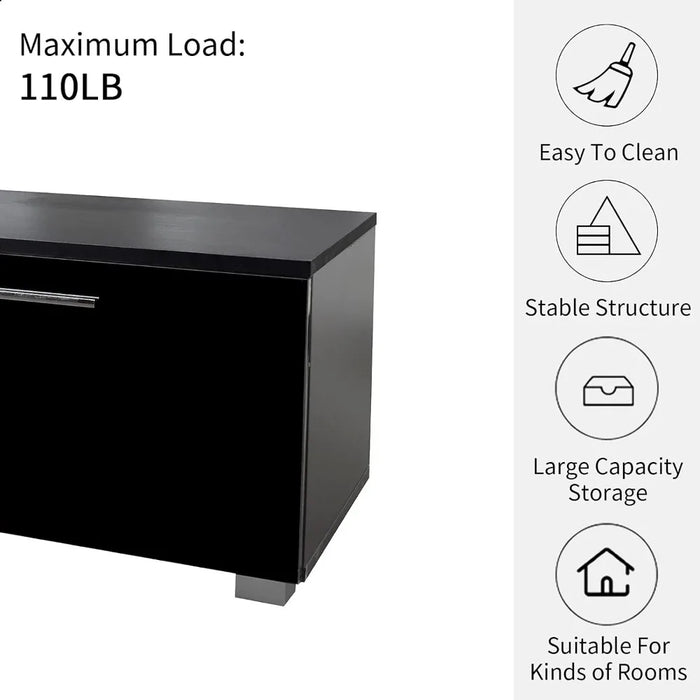 Mueble Tv Unit for Living Room Modern 55 60 65 70 Inch TV Stand Entertainment Center With Storage Coffee Table Black Furniture