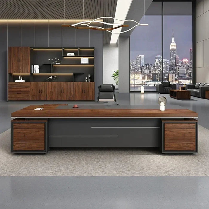 Conference Shaped Office Desk Wood Vanity Mid Century Modern Computer Desks Long Conference Mesa Escritorio Office Furniture