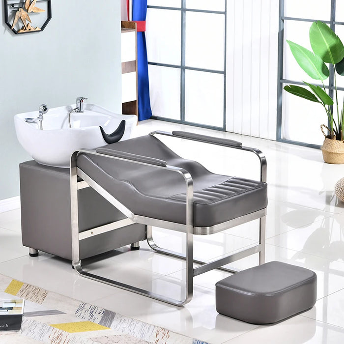 Stylist Hairdressing Shampoo Chairs Luxury Barber Shop Stool Hair Wash Head Spa Shampoo Chairs Fotel Fryzjerski Furniture QF50SC