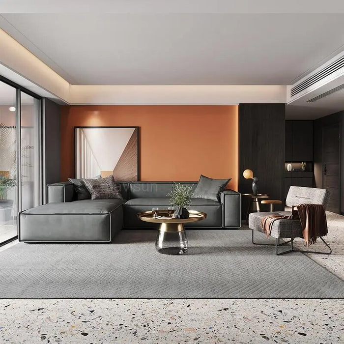 Minimalist Italian Technology Cloth Corner Sofa L Shaped Upholstered Sectional Sofa Couch With Chaise Lounge Home Furniture