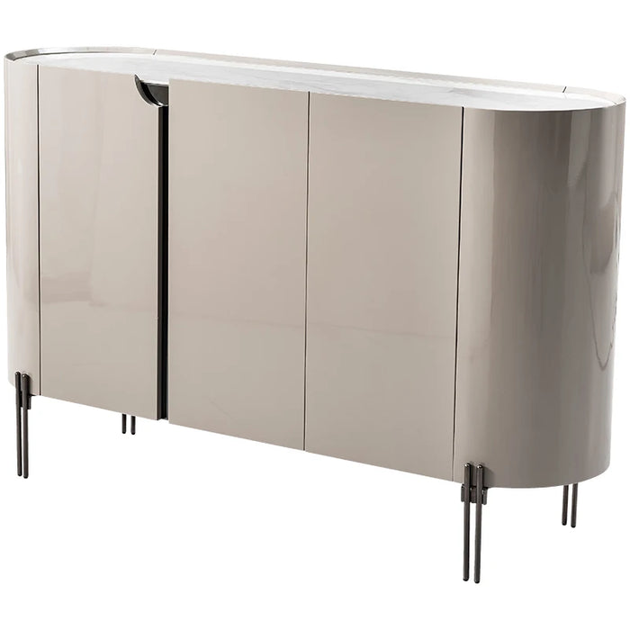 Italian minimalist sideboard Italian small apartment door stainless steel porch cabinet slate countertop cupboard