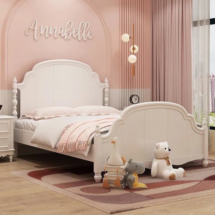 Children's furniture pink children's bed girl dream solid wood single children's room bedroom little girl girl princess bed
