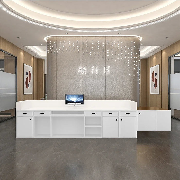 Simple modern light luxury company hotel front desk beauty salon reception desk shop cash register