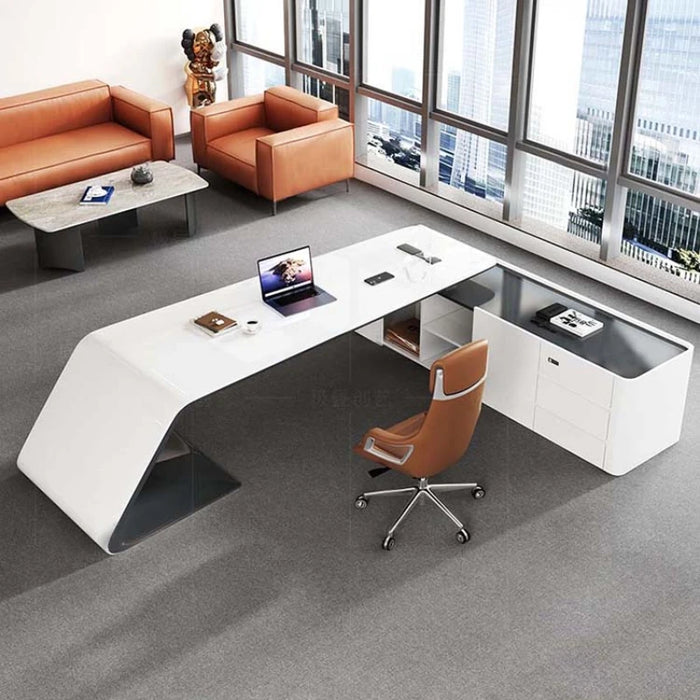 Wide Standing Office Desks Organiser Storage Executive Laptop Computer Desks White Drawers Mesa Ordenador Modern Furniture