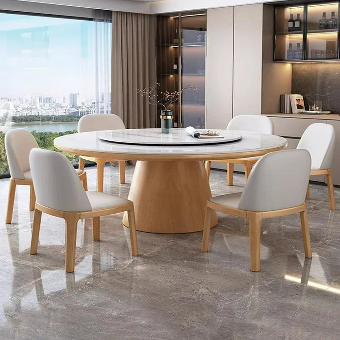Nordic Designer Dining Table Mobile Living Room Combination Round Table Modern Conjuntos De Salas De Jantar Home Furniture