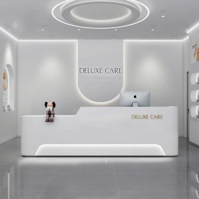 Store Cash Reception Desk Salon Cashier Table Modern Spa Register Gym Simple Reception Desk Supermarket Recepcja Bar Furniture
