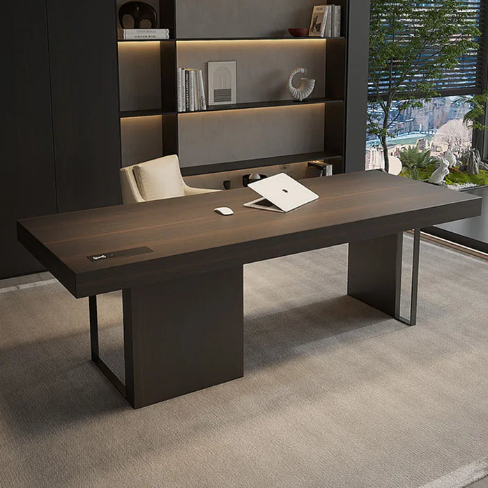 Solid Wood Italian Office Desk Luxury Supplies Study Standing Computer Desks Long Executive Mesa De Computador Modern Furniture