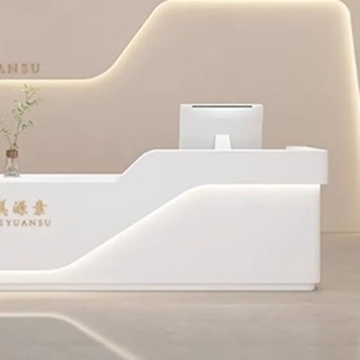 Counter Podium Reception Desk Office Store Lectern Information Hotel Beauty White Reception Desks Podium Comptoir Room Furniture
