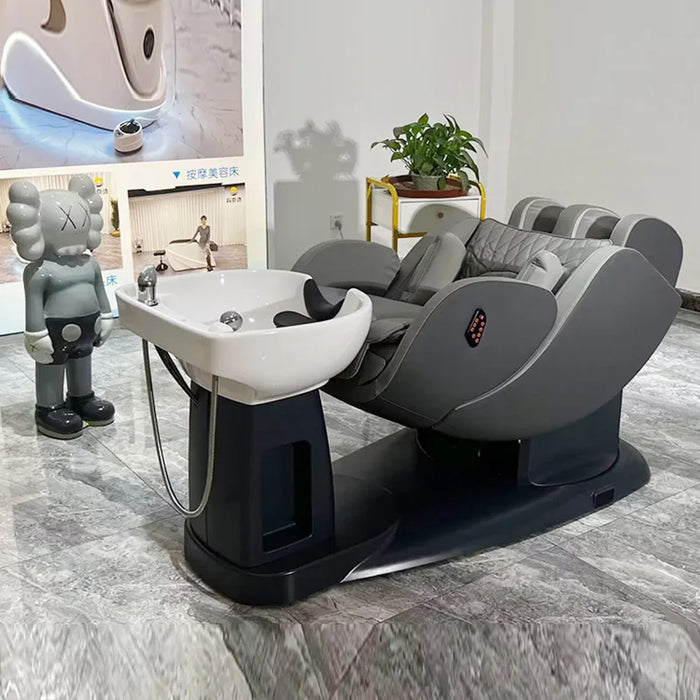 Shaving Treatment Shampoo Chair Lava Heads Massage Hair Washing Chair Sink Spa Adult Sedia Per Shampoo Salon Furniture CY50XT