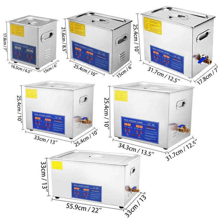 2/3/6/10L Stainless Steel Ultrasonic Cleaner 40kHz Industrial Ultrasound Washing Machine Home Appliances