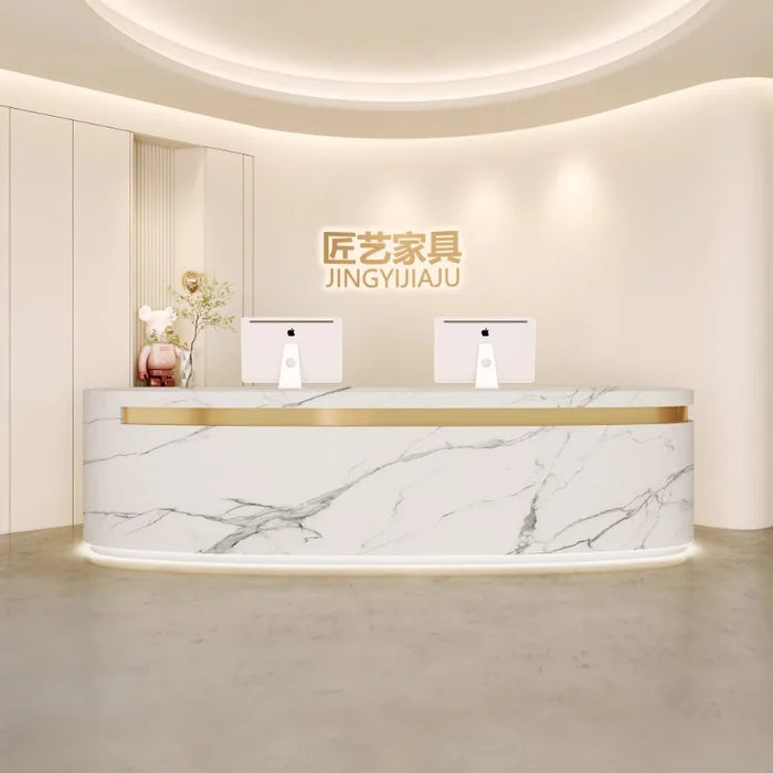 Counter Executive Reception Desks Vanity Office Restaurant Shop White Front Reception Desk Beauty Escritorio Salon Furniture