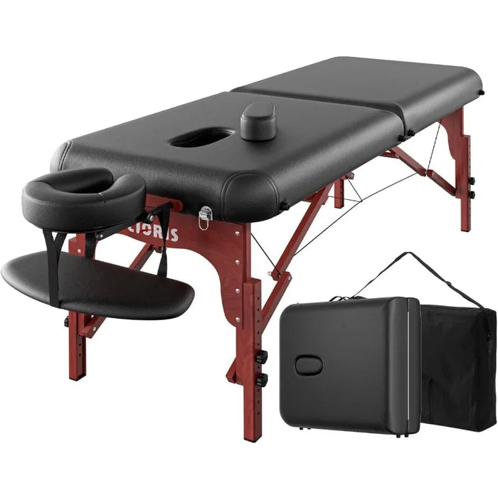 84" Professional Massage Table Portable 2 Folding Lightweight Facial Solon Spa Tattoo Bed Height Adjustable