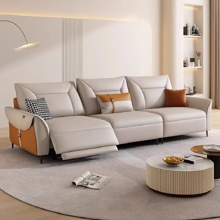 Leather Lazy Recliner Sofa Office Lounge Modern Floor Electric Sofa Luxury Living Room Divani Da Soggiorno Set Furnitures