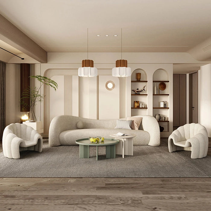 Convertible Living Room Sofas Lounges Luxury Nordic Wood Sofa Single Cushioned White Divani Da Soggiorno Home Furniture MZY
