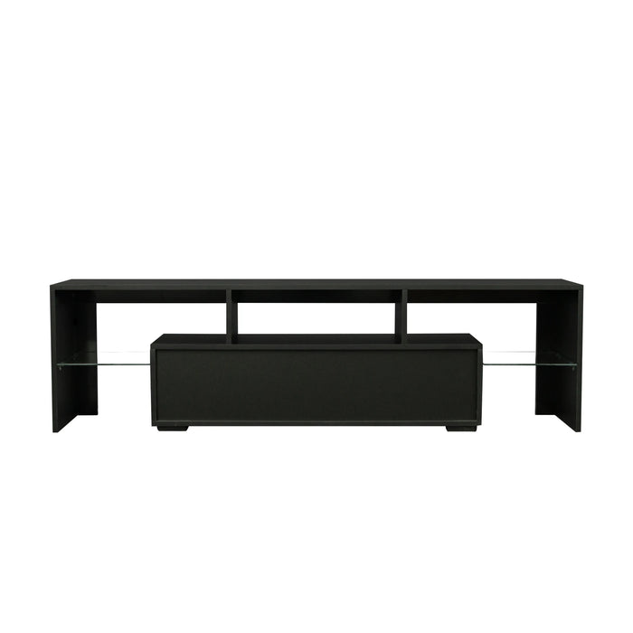 Living Room Furniture TV Stand Cabinet with 2 Drawers & 2 open shelves,20-color RGB LED Lights with Remote For Home Living Room