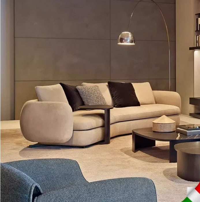Modern light luxury designer Nordic shaped port style Italian curved sofa