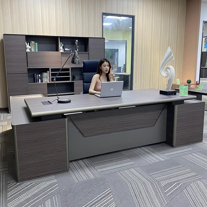 European simple modern office desk, large shift desk, office chair, combined office furniture